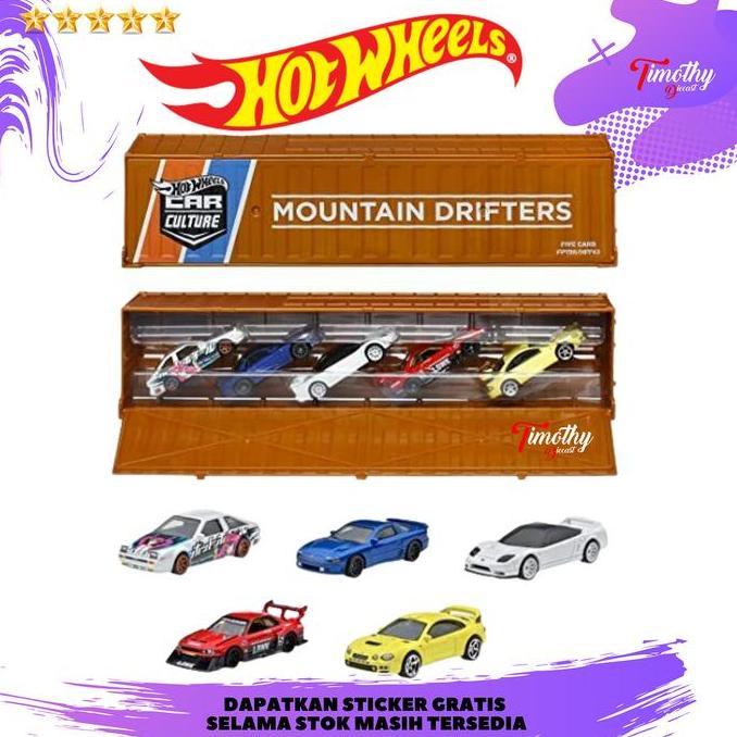 Hot Wheels Premium Mountain Drifters Countainers R34 AE86 Celica Diecast Plastik