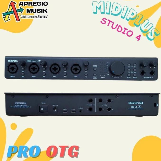 Midiplus Studio 4 PRO OTG 4 channel input 4 output soundcard USB
