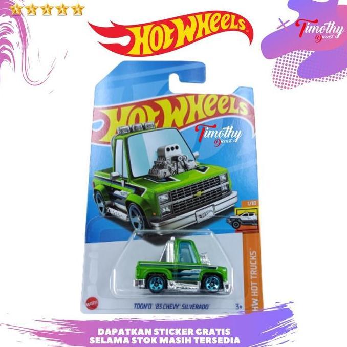 Hot Wheels ToonD 83 Chevy Silverado Hijau HW Hot Trucks