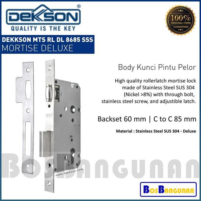 Premium MORTISE LOCK DEKKSON MTS RL DL8685 SSS BODY DEKKSON MTS RL DL 8685 Promo