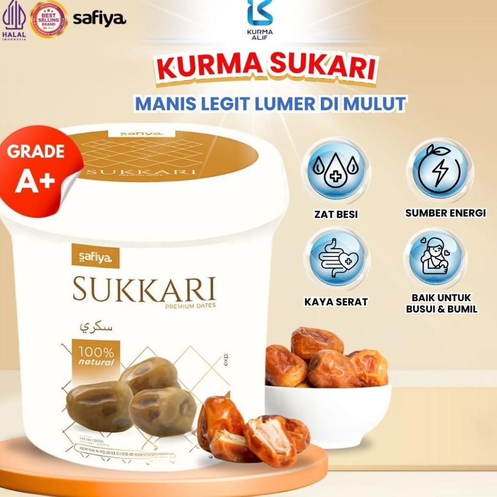 Kurma Sukari Ember 850 gr Safiya Original