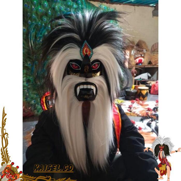 Topeng Bujang Ganong Topeng Ganongan Ponorogo Topeng  Hitam [Br 1111]