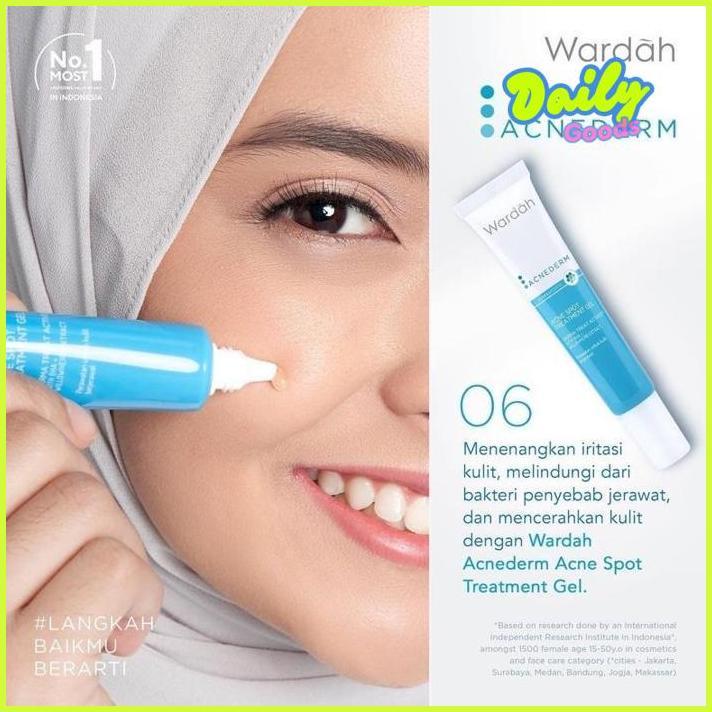 wes-24 WARDAH Acnederm Series Indonesia / Facial Wash Face Scrub Micellar Water Essence Toner Mist S