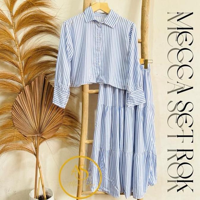 ALFAZZA MECCA ONE SET SALUR / KEMEJA WANITA / ROK WANITA / SETROK RAYON VISCOSE PREMIUM