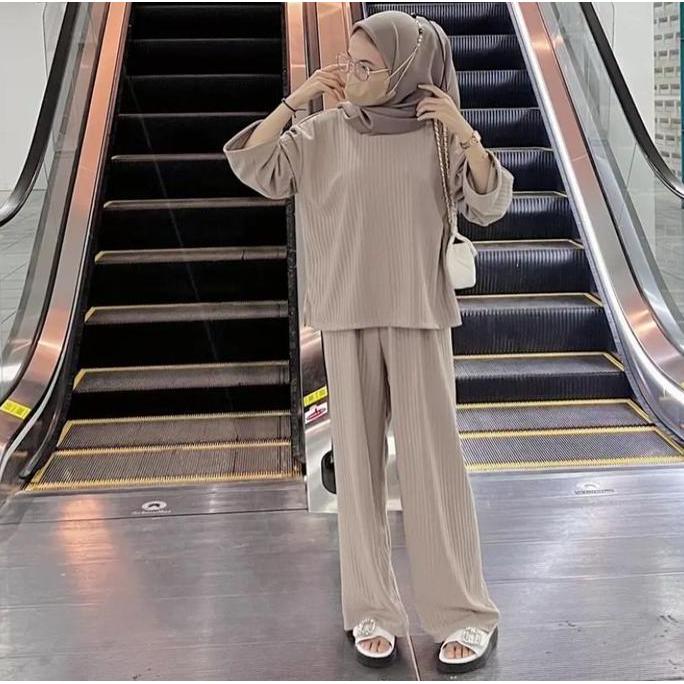 Zoora April Knit Set / One set Knit Wanita / Setelan Wanita bahan knit