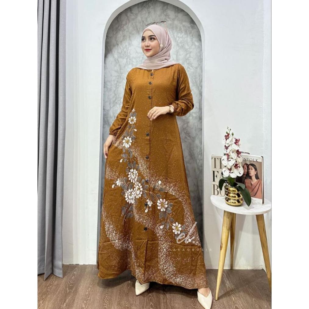 BAJU MUSLIM FULL KANCING GAMIS TWILL ORI LUKIS MOTIF SLAYER GAMIS ADEM LEMBUT DAN NYAMAN DIPAKAI COD