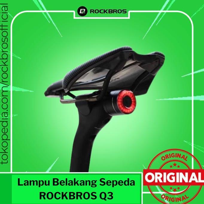 Lampu Belakang Sepeda Rockbros Q3 Smart Light Tail Rear Brake Sensor