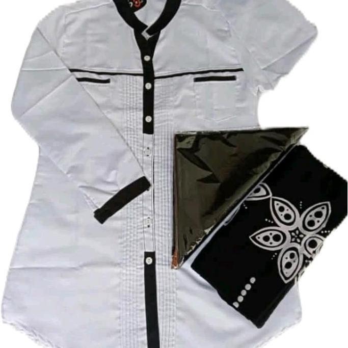stelan atasan santri putri/baju/sarung/kerudung Wanita Muslim