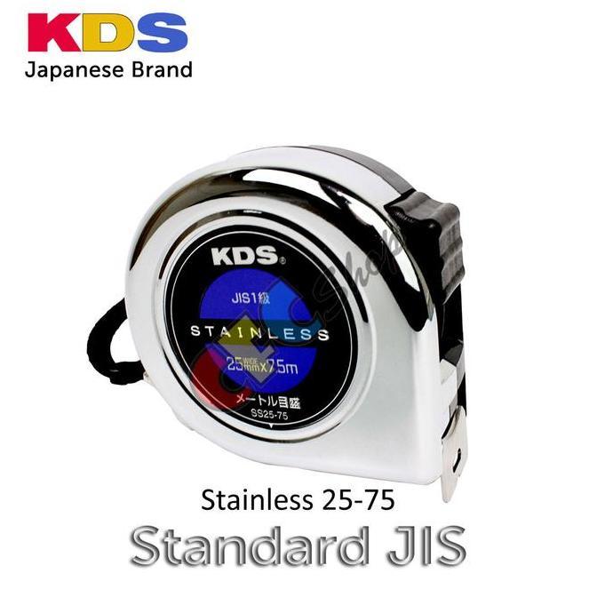 TERLARIS - Meteran KDS STAINLESS 25 (SS 2575) / KDS Measuring Tape - Japan