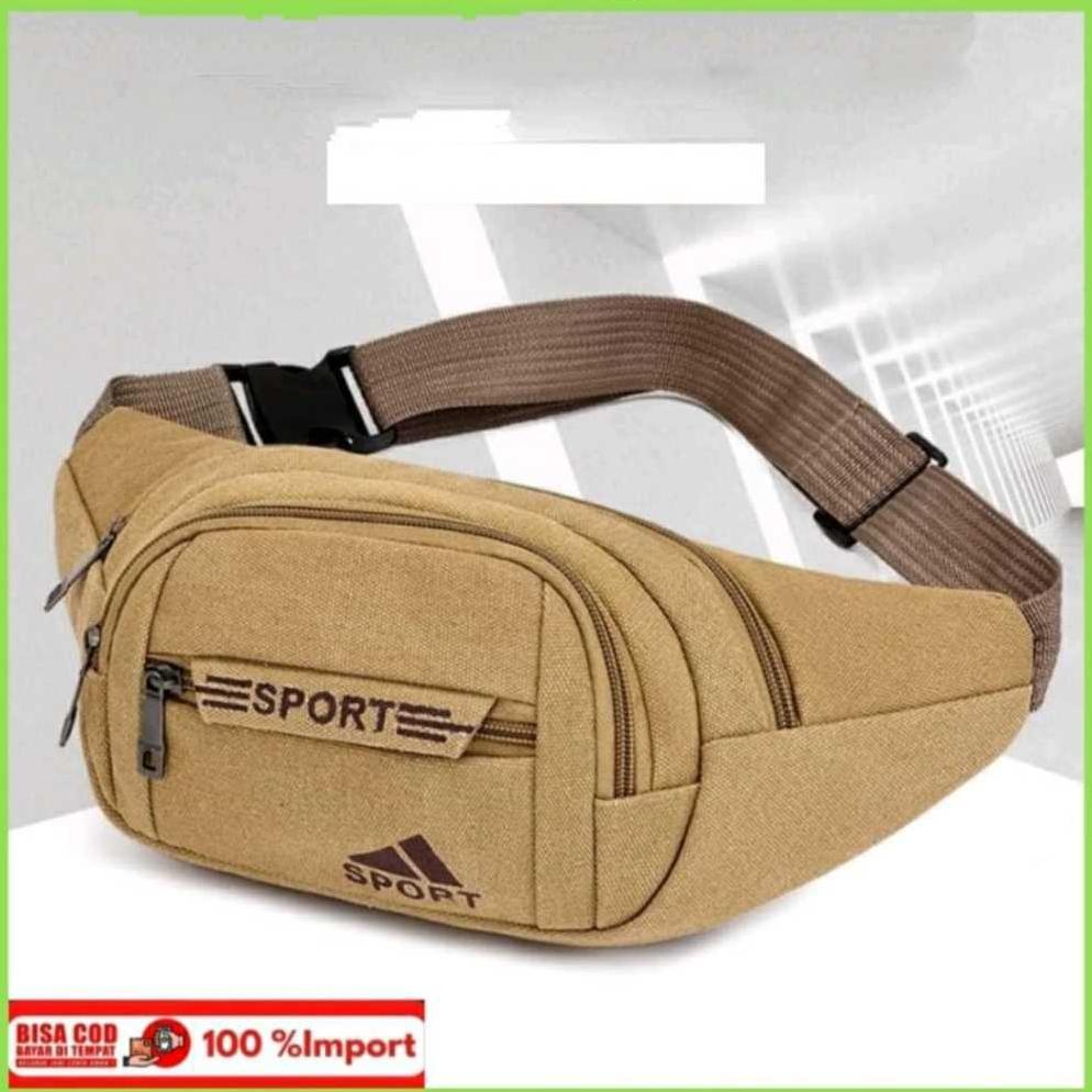 TERMURAH TAS WAITSBAG KANVAS IMPORT- TAS SELEMPANG BAHU PRIA DAN WANITA/ TAS PINGGANG