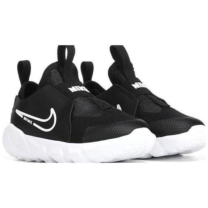 SEPATU SNEAKERS ANAK NK FLEX RUNNER PLUS PREMIUM SLIP ON BLACK WHITE BNIB