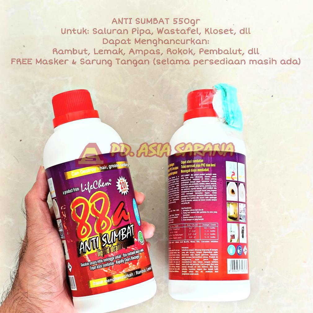 Cairan Anti Sumbat 550gr Pembersih Saluran Pipa Air Toilet Mampet WC 88A