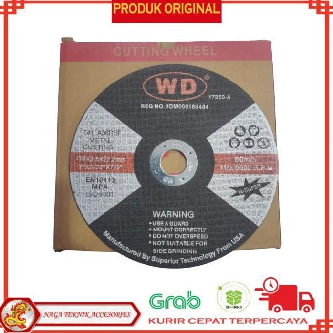 Cutting Wheel WD 7 Inch / WD Batu Potong 7 x 2.5 MM /Batu wd 7" isi 25