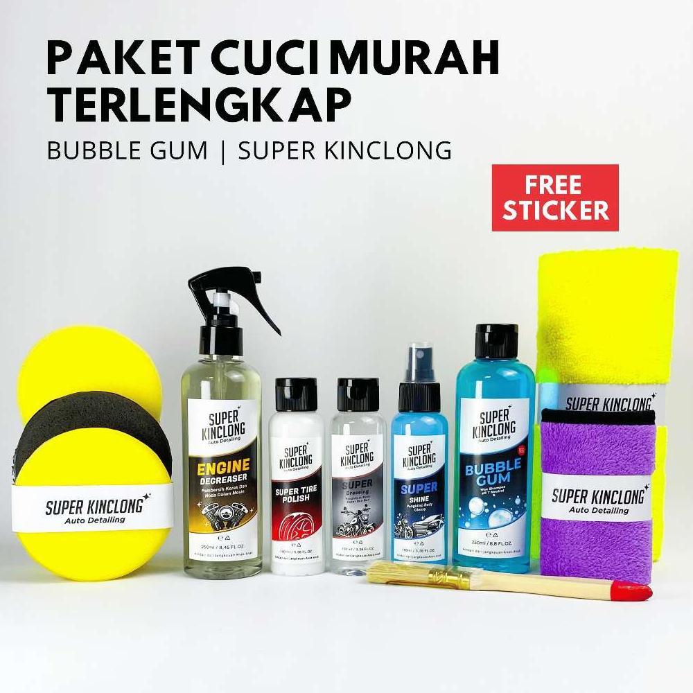 Kailashstorage Paket Cuci Murah Terlengkap By Super Kinclong | Sabun Cuci Motor Mobil | Pengkilap Bo