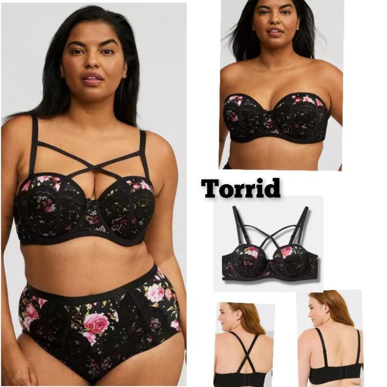 bra 48F 48dd 46dd 44 F 42F 40F 38d 40dd  44c 44dd kawat torrid strapless luxury