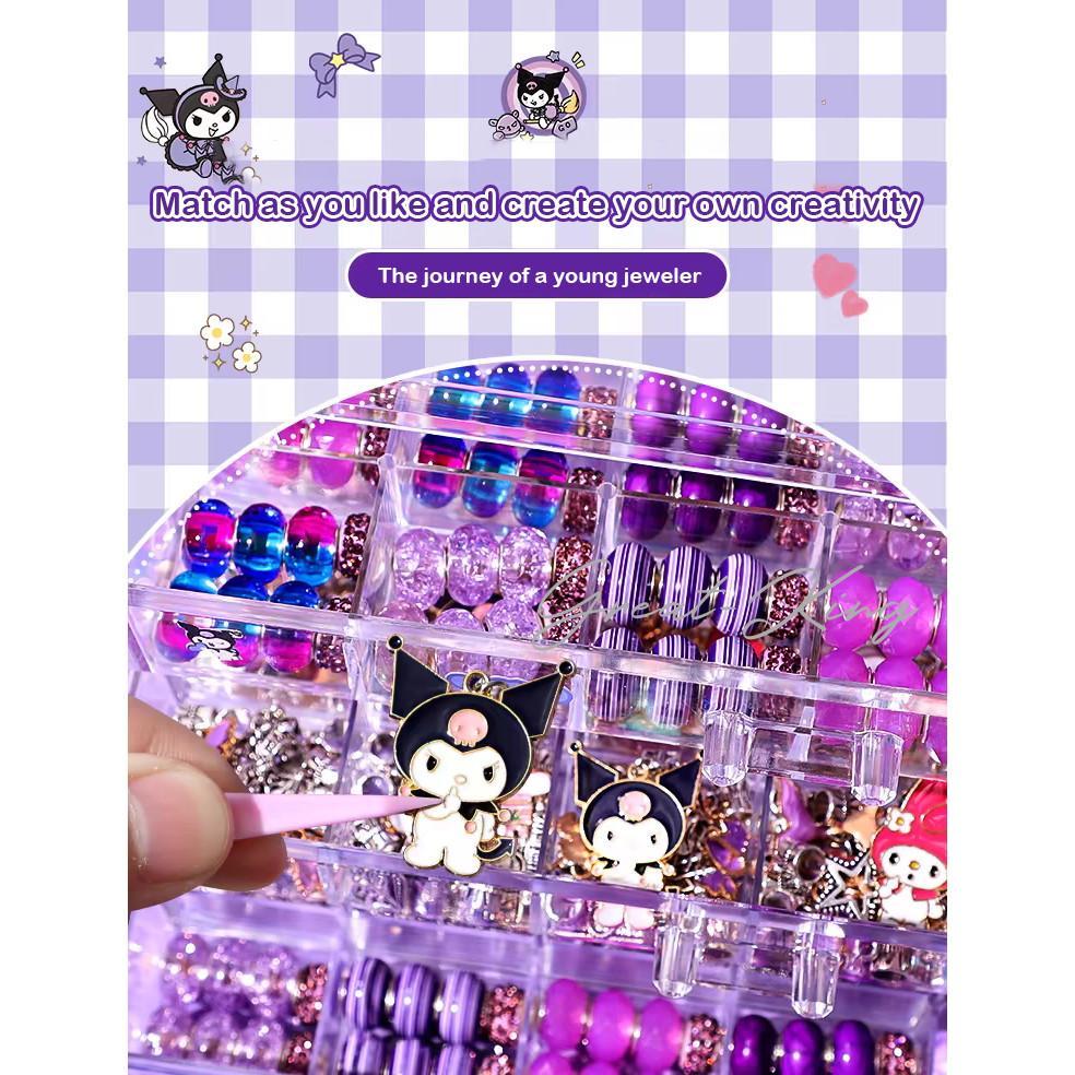 Set Gelang Gelang Manik-manik Gelang Manik-manik Anak Hadiah Ulang Tahun Gadis Manik-manik DIY Gelan