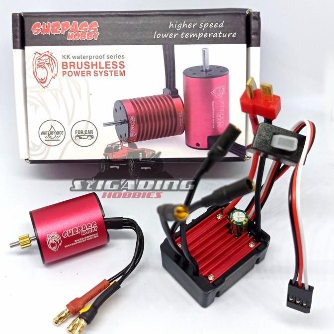 Surpass Combo Esc 25A Waterproof + 2430 Motor Brushless 5800Kv Mn Wpl Kualitas Terbaik Harga Termura