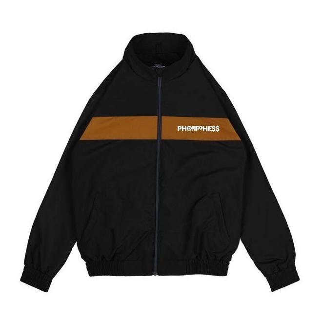 Jaket Track Suit Tracktop Sport Bahan Taslan Jn Jacket Pria Wanita Kekinian Santai Formal Kain Semi 