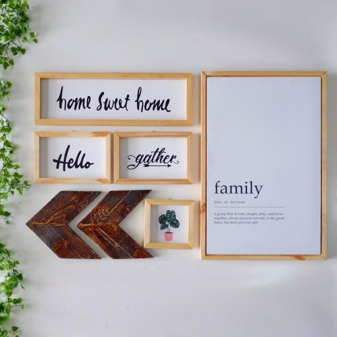 Poster Typography kecil (Hiasan Dinding/Poster kayu/Dekorasi dinding)