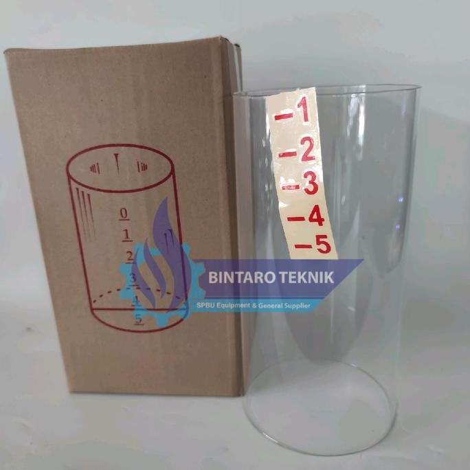 Tabung Kaca Pengganti Pertamini Pom Mini Manual 5L Engkol Kuat Tebal