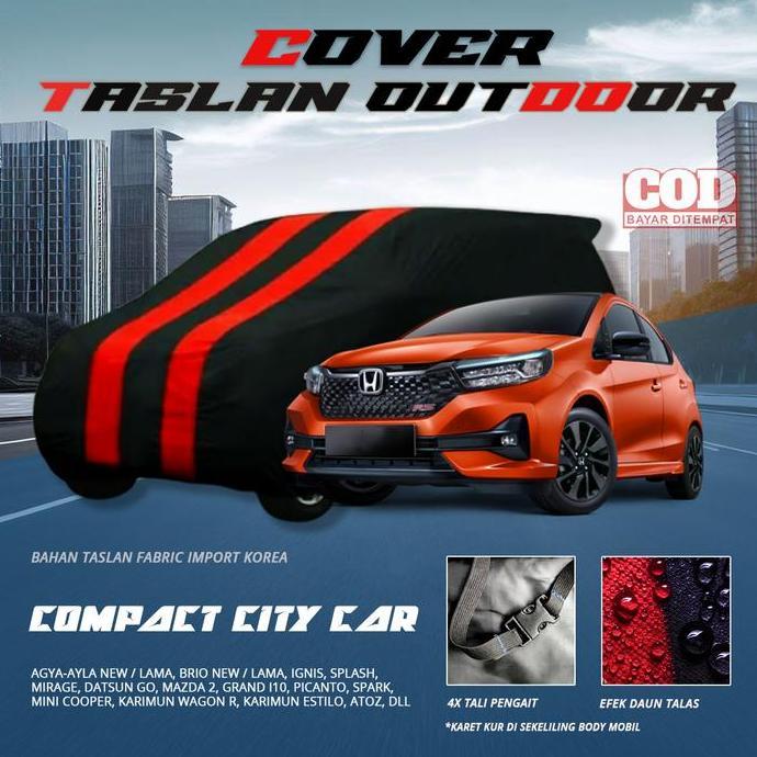 Promo Cover Mobil Kain Taslan All-in-One: Karet Kur Tali Pengait Tahan Panas UV, Debu, dan Waterproo