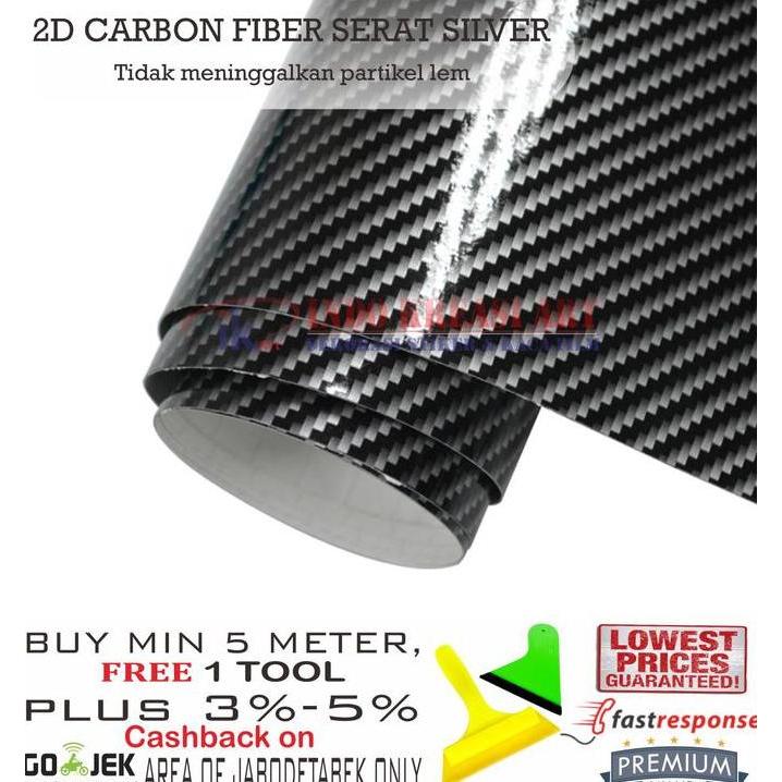 Promo 2D CARBON FIBER STICKER MOBIL STIKER CARBON GLOSSY NOT CARBON 3D 5D 6D COD
