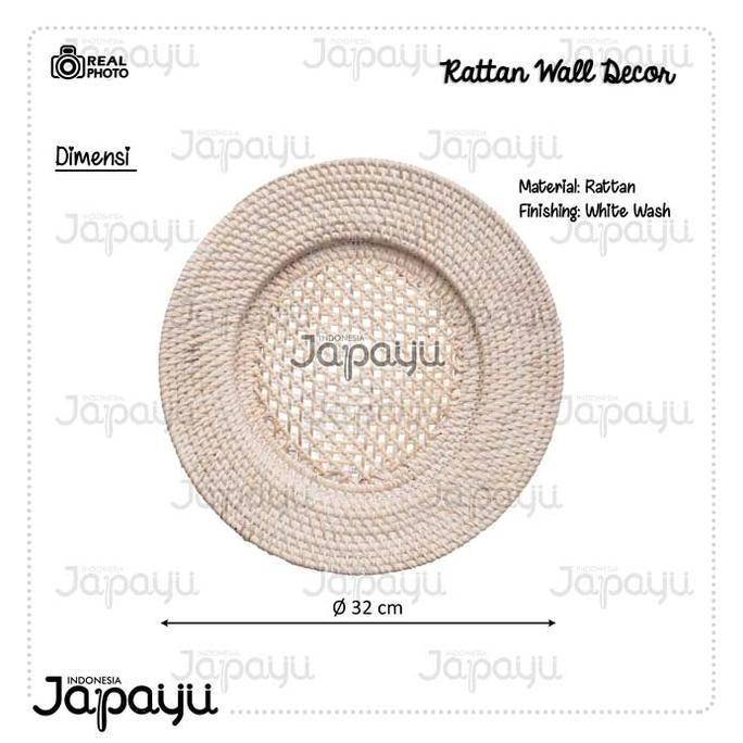 Hiasan Dinding Dekorasi Kerajinan Anyaman Rotan Rattan Wall Decor
