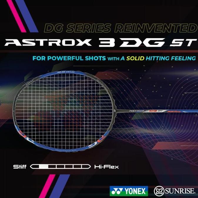TERBARU RAKET BADMINTON YONEX ASTROX 3 DG ST 3DG ST 3DGST BLACK BLUE