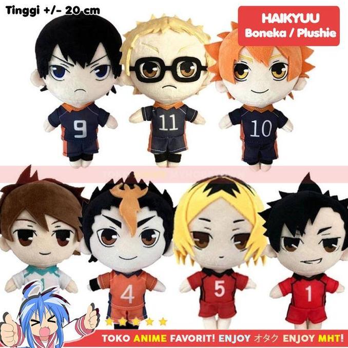 Boneka Anime Haikyuu Plushie Doll Hinata Kageyama Nishinoya