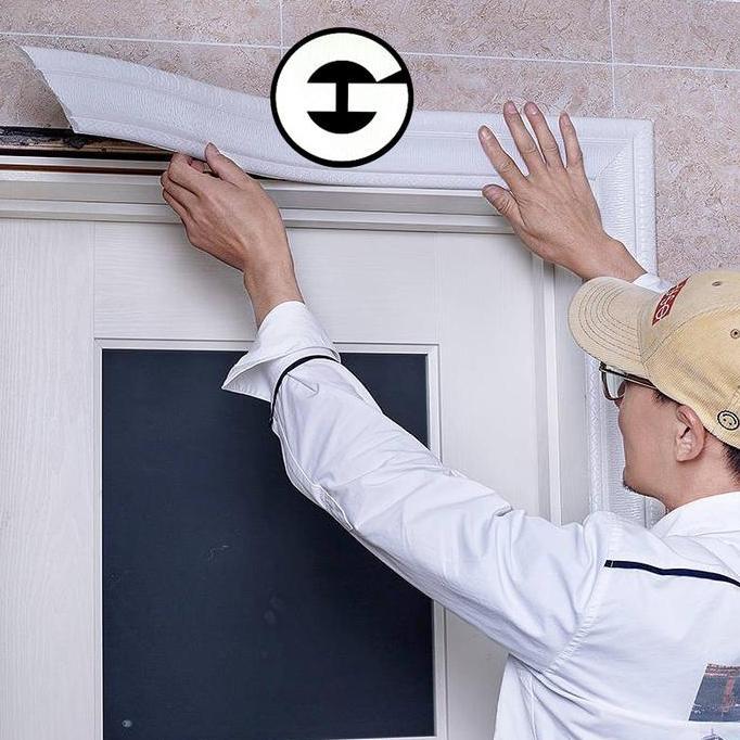 Promo (COD) EG Wall List Border 3D Foam Wallpaper Wallborder Stiker Dinding Bahan Foam Empuk Warna P