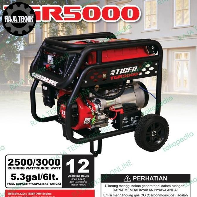 Genset 3000 Watt Tiger Tgr5000 Tgr 5000 Original