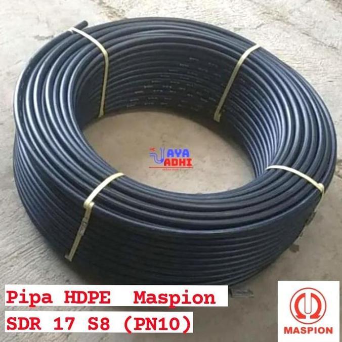 BEBAS ONGKIR - Pipa HDPE 1" ROLL - Maspion PN10 32mm Saluran Air Bersih PDAM Selang Hitam Irigasi