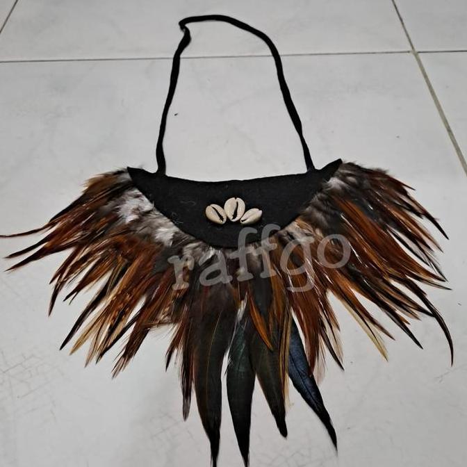 topi adat papua / topi bulu ayam papua/ topi tari anak