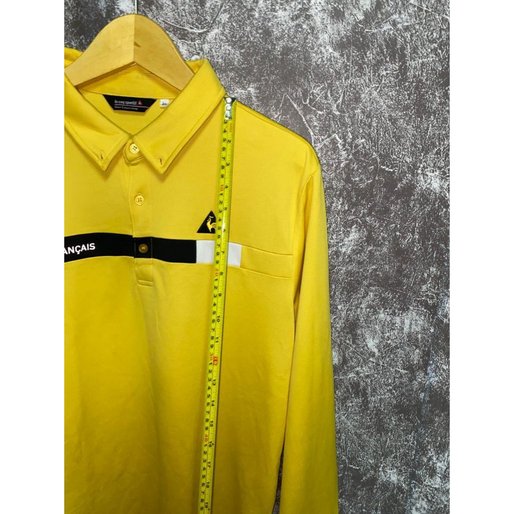 baju GOLF Lecoq Kuning Polo Panjang L`Esprit Francais