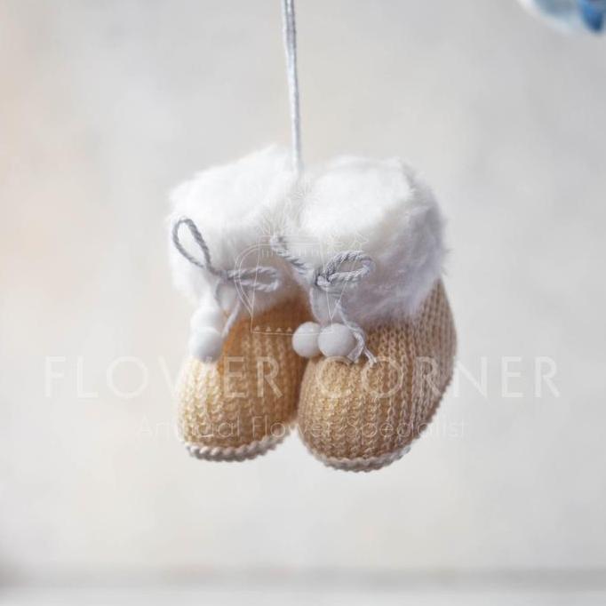 Dekorasi Natal Ornamen Gantungan Boots Rajut (AN2564)