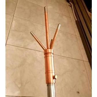 TRISULA Tombak Anti Petir Blesem splitzen Penangkal Petir TRISULA 3/4"