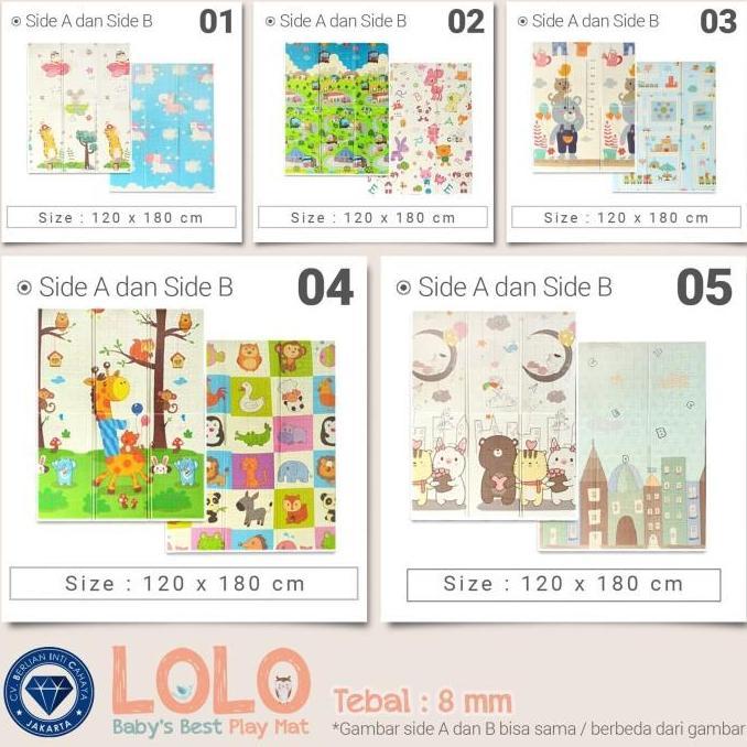 [CSI] PLAYMAT / MATRAS BAYI LOLO DAN YOYO 120X180/150X180/180X200 (1CM) - FULL COLLECTION.