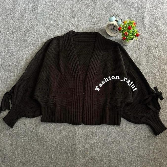 Denan Balero Cardy Batwing Atasan Rajut Wanita Model Klalawar Lengan Balon