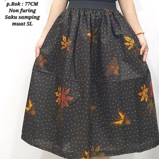 Rok Karet Batik Super Jumbo 7/8 Rok Batik Jumbo Tania