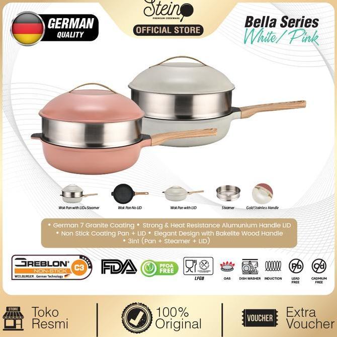 STEIN Bella series | Panci Kukus Granite Coating Greblon German | Anti Lengket