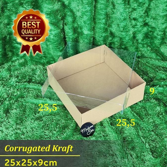 BOX MIKA - DUS KUE - KOTAK - KARDUS 25x25x9 CM