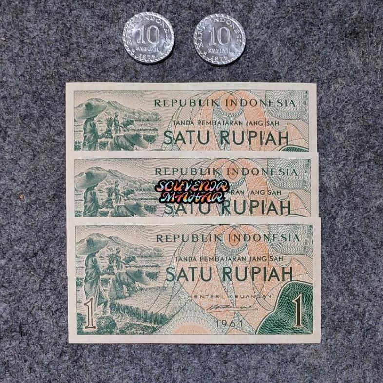 Dindaseller6 - Paket Uang Kuno 25 Rupiah Kertas Koin Asli Indonesia 1 Rupiah 10 Rupiah Koleksi Unik
