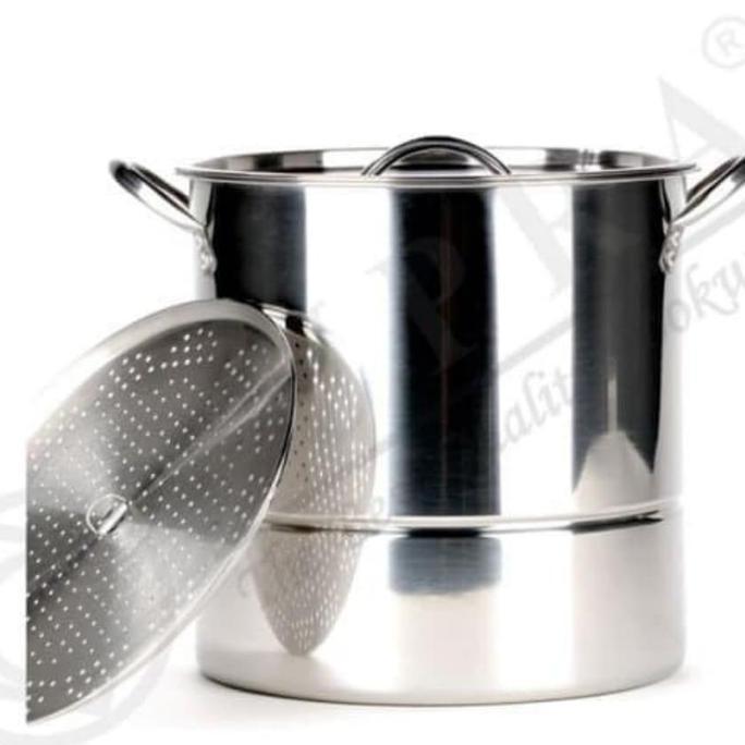 SUPRA Panci Sarangan / Stock Pot Steamer 40 QT Stainless Steel Tebal
