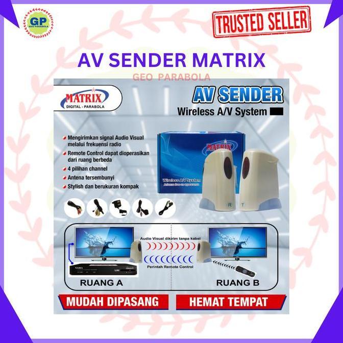 AV SENDER MATRIX WIRELESS REMOTE EXTENDER SINYAL AUDIO VIDEO NIRKABEL