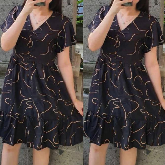 Daster Mini Pendek Busui Daster Gemoy Cantik Daster Busui Friendly Mini Terbaru Motif Salur Kekinian