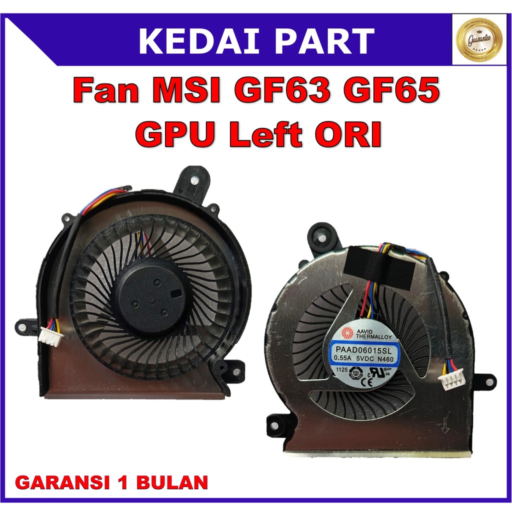 Fan MSI MSI GF63 GF65 9RCX-818 9SC-066 8SC-030Thin GPU Left ORI