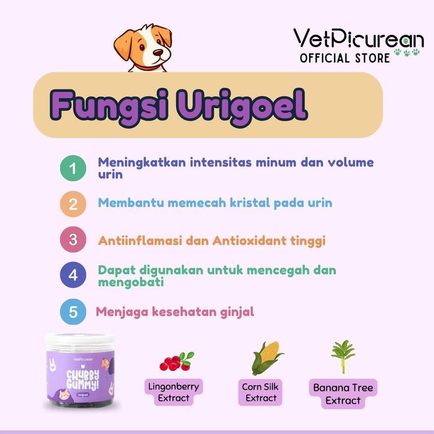 Vitamin Urinary Anjing Kucing Vetpicurean Chubby Gummy Urigoel