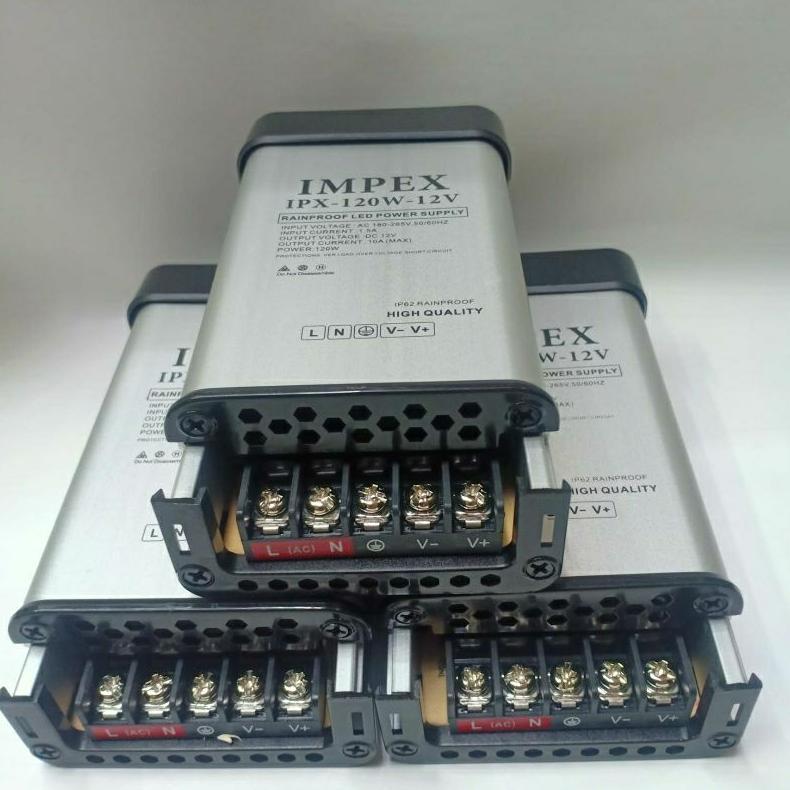 POWER SUPPLY RAINPROOF IMPEX 10A 120W DC 12V OUTDOOR Power supply