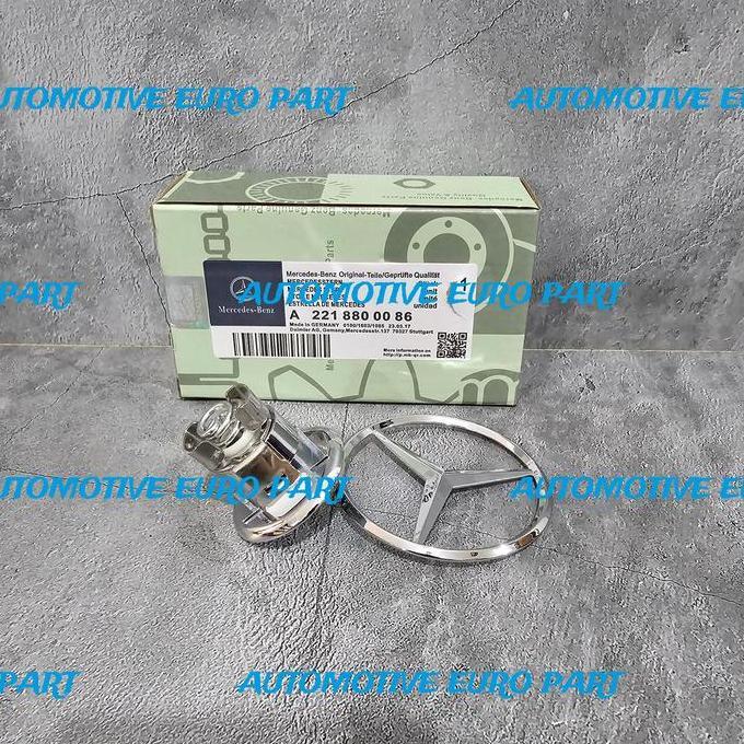 EMBLEM KAP MESIN DEPAN LOGO BINTANG MERCEDES BENZ W204 W212 W221 W211 Terlaris