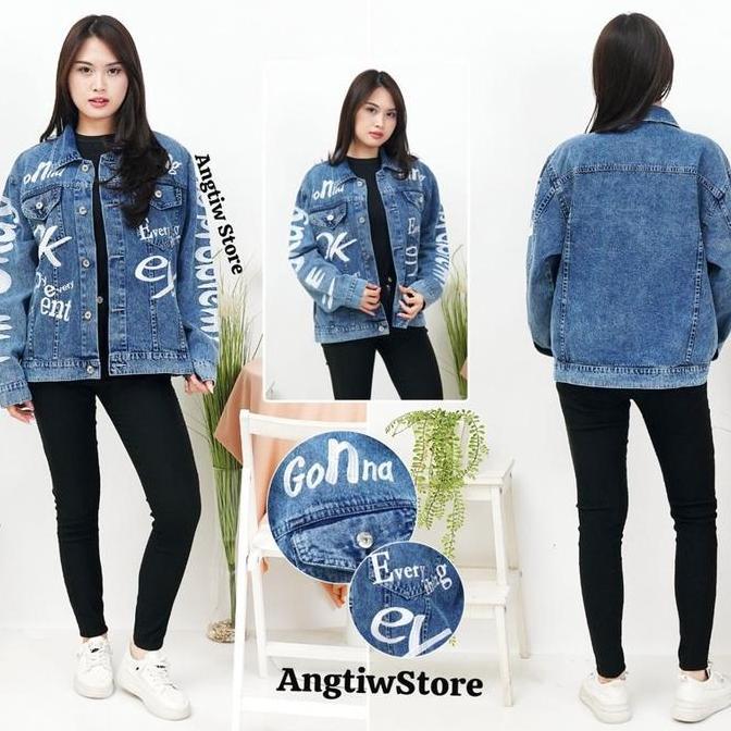 Angtiw - Jaket Jeans Okey Cewek Cowok